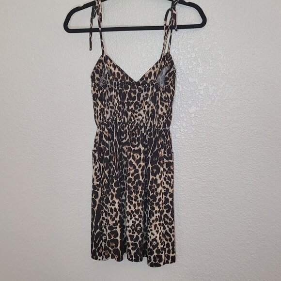 Smoke And Mirrors Vintage Mini Dress Leopard Front Pockets Y2K Star loved Brand - Picture 7 of 12